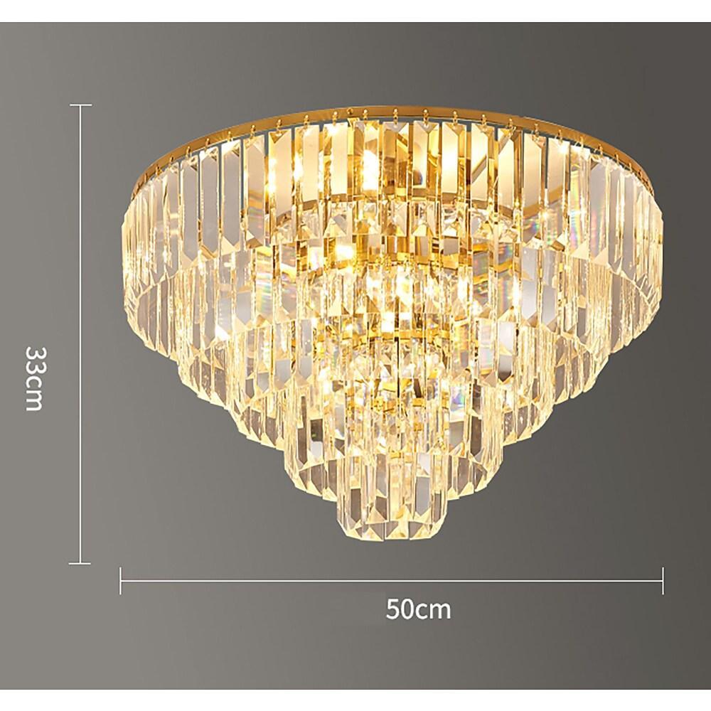 Candelabra Crystal LED Flush Mount Ceiling Light