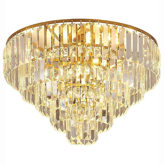 Candelabra Crystal LED Flush Mount Ceiling Light