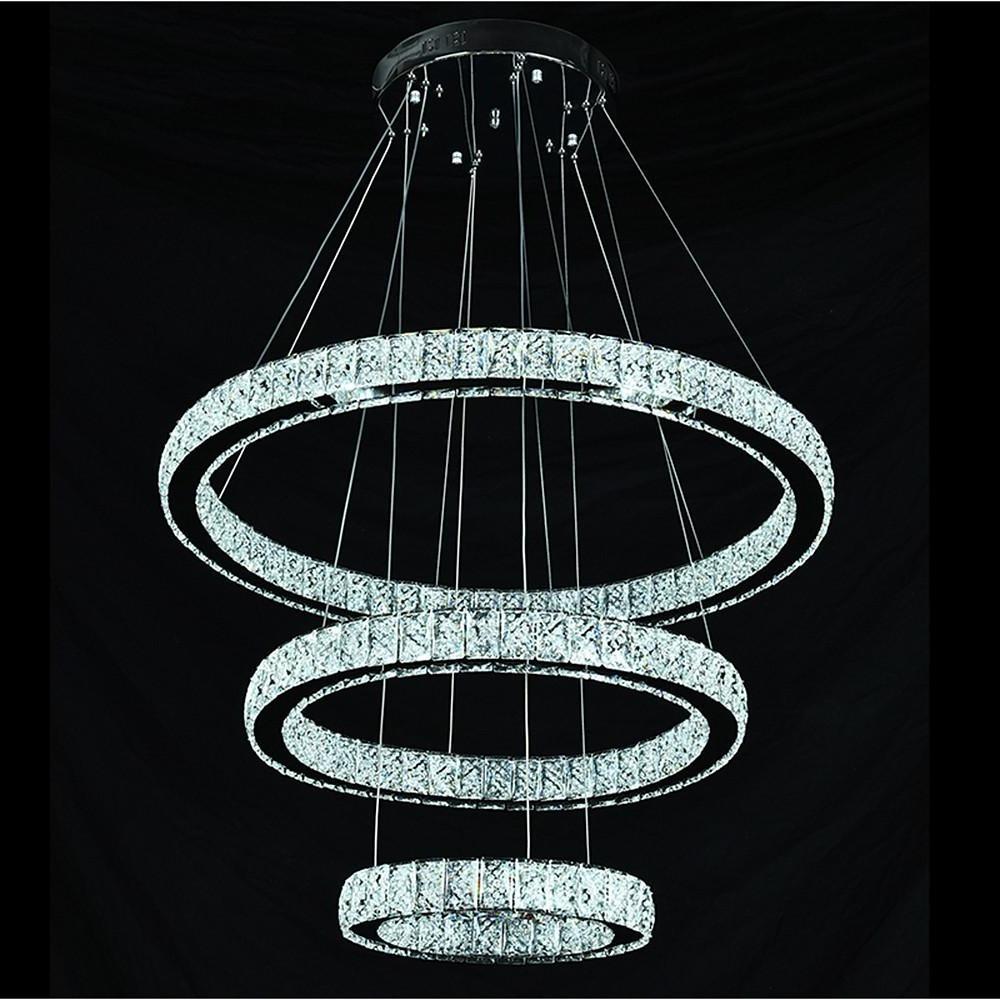 Geometrical Design Circle LED Crystal Chandelier