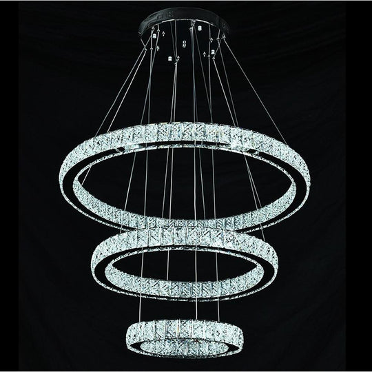 Geometrical Design Circle LED Crystal Chandelier