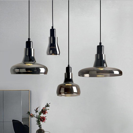 Circular Glass Pendant Light Modern Nordic Industrial Ceiling Lighting