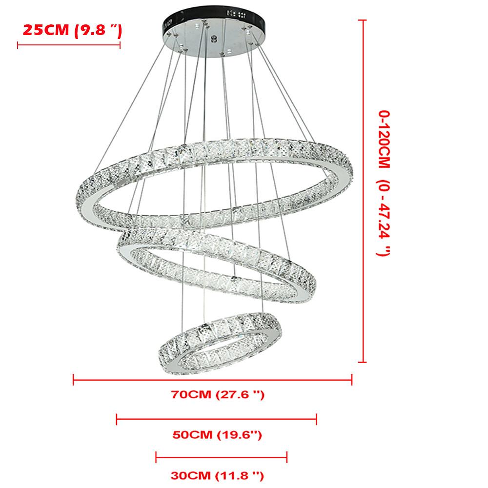 Geometrical Design Circle LED Crystal Chandelier